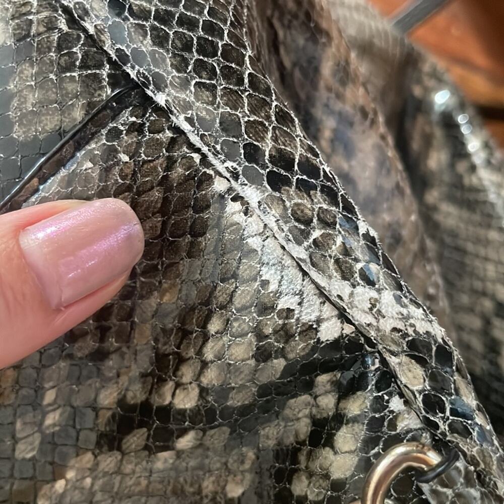 VICTORIA'S SECRET Backpack Purse in Exotic Python Snakeprint - Picture 6 of 7